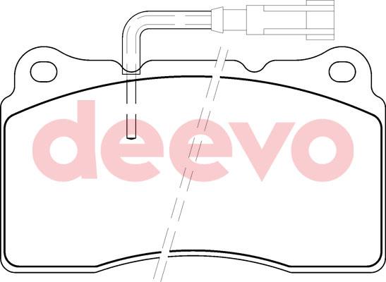 DEEVO BP54440 - Комплект спирачно феродо, дискови спирачки vvparts.bg