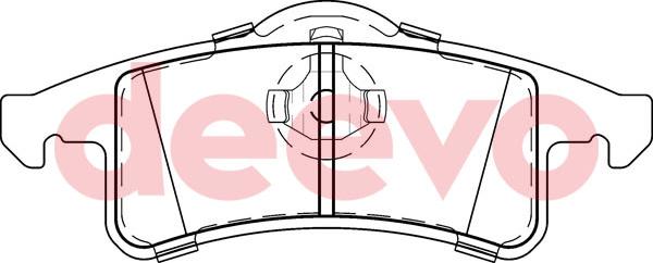 DEEVO BP54640 - Комплект спирачно феродо, дискови спирачки vvparts.bg