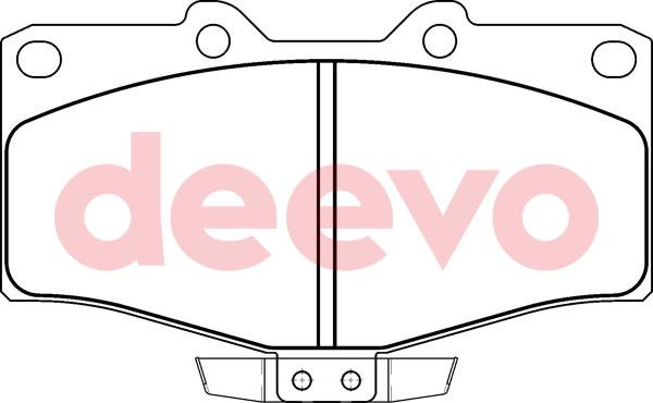 DEEVO BP54160 - Комплект спирачно феродо, дискови спирачки vvparts.bg