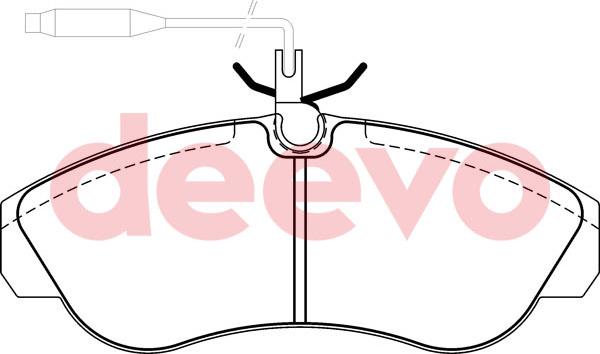 DEEVO BP54820 - Комплект спирачно феродо, дискови спирачки vvparts.bg