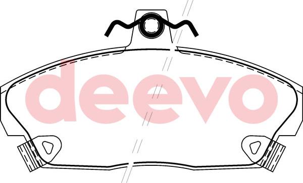 DEEVO BP54200 - Комплект спирачно феродо, дискови спирачки vvparts.bg