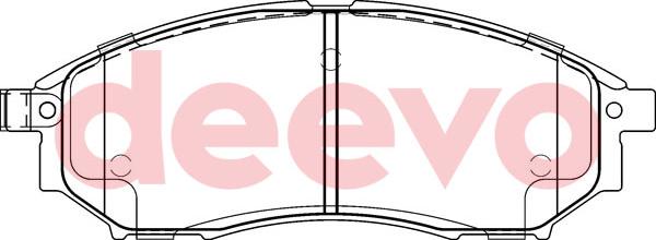 DEEVO BP55500 - Комплект спирачно феродо, дискови спирачки vvparts.bg
