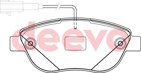 DEEVO BP55020 - Комплект спирачно феродо, дискови спирачки vvparts.bg