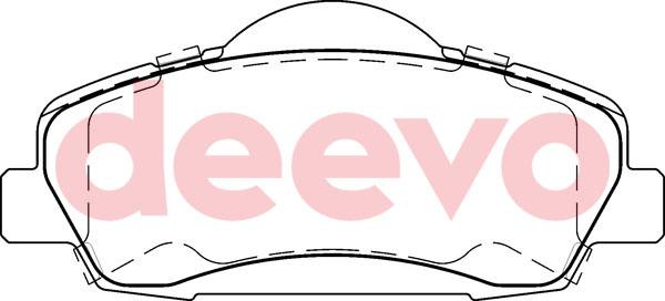 DEEVO BP55860 - Комплект спирачно феродо, дискови спирачки vvparts.bg