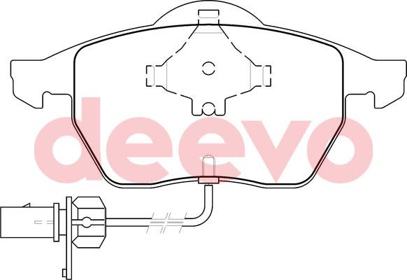 DEEVO BP55800 - Комплект спирачно феродо, дискови спирачки vvparts.bg