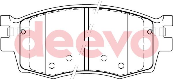 DEEVO BP55360 - Комплект спирачно феродо, дискови спирачки vvparts.bg