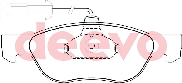 DEEVO BP55780 - Комплект спирачно феродо, дискови спирачки vvparts.bg