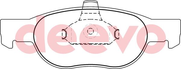 DEEVO BP56920 - Комплект спирачно феродо, дискови спирачки vvparts.bg