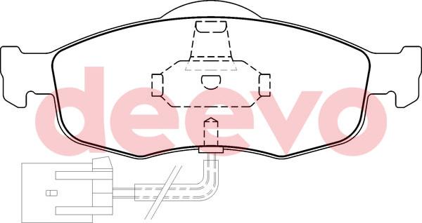 DEEVO BP56340 - Комплект спирачно феродо, дискови спирачки vvparts.bg