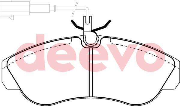 DEEVO BP56360 - Комплект спирачно феродо, дискови спирачки vvparts.bg