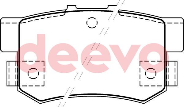 DEEVO BP56300 - Комплект спирачно феродо, дискови спирачки vvparts.bg
