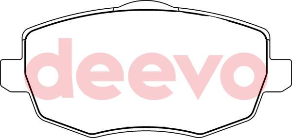 DEEVO BP50960 - Комплект спирачно феродо, дискови спирачки vvparts.bg