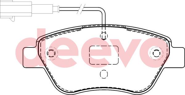 DEEVO BP50500 - Комплект спирачно феродо, дискови спирачки vvparts.bg