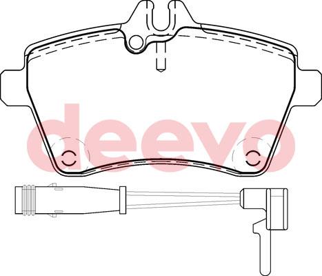 DEEVO BP50580 - Комплект спирачно феродо, дискови спирачки vvparts.bg