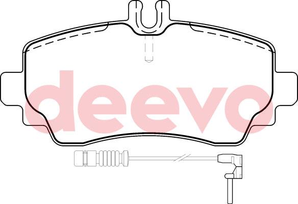 DEEVO BP50660 - Комплект спирачно феродо, дискови спирачки vvparts.bg