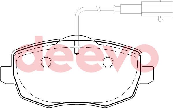 DEEVO BP50160 - Комплект спирачно феродо, дискови спирачки vvparts.bg