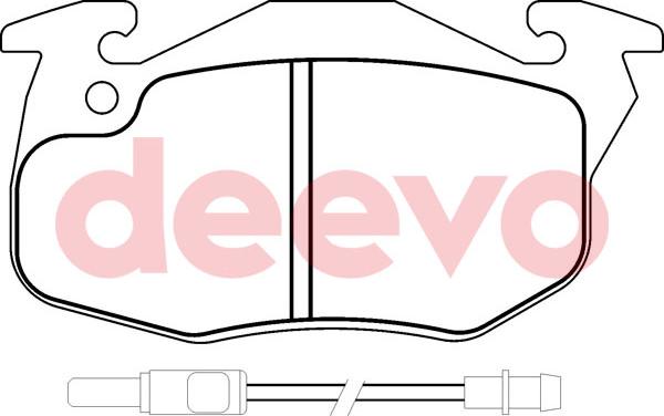 DEEVO BP51900 - Комплект спирачно феродо, дискови спирачки vvparts.bg