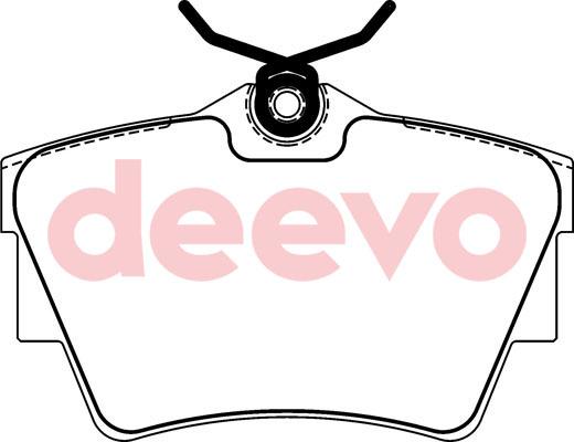 DEEVO BP51680 - Комплект спирачно феродо, дискови спирачки vvparts.bg