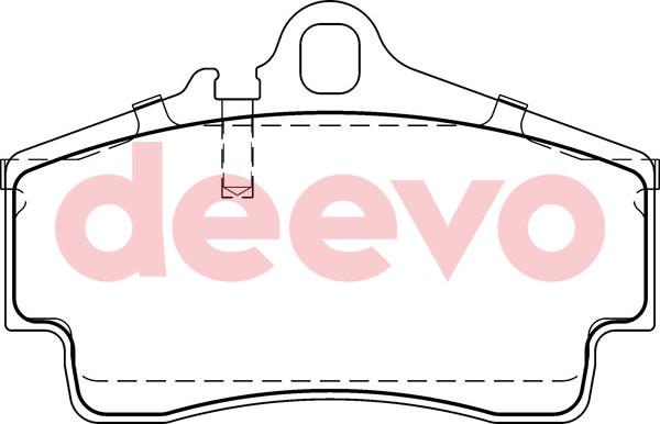DEEVO BP58940 - Комплект спирачно феродо, дискови спирачки vvparts.bg