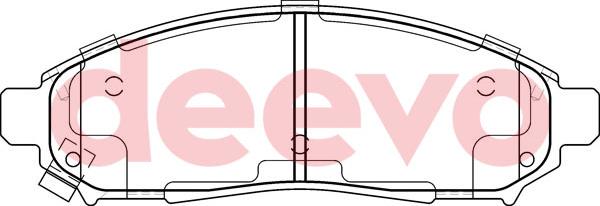 DEEVO BP58920 - Комплект спирачно феродо, дискови спирачки vvparts.bg