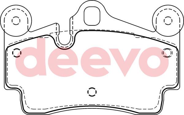 DEEVO BP58080 - Комплект спирачно феродо, дискови спирачки vvparts.bg