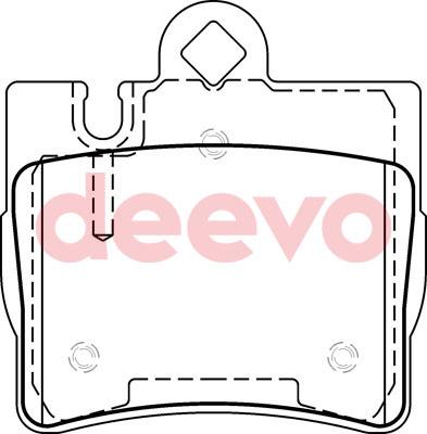 DEEVO BP58740 - Комплект спирачно феродо, дискови спирачки vvparts.bg