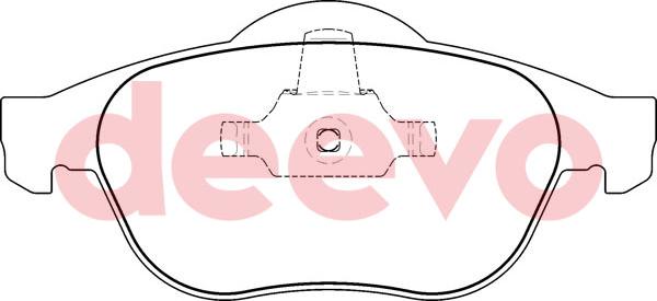 DEEVO BP53980 - Комплект спирачно феродо, дискови спирачки vvparts.bg