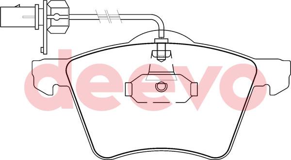 DEEVO BP53640 - Комплект спирачно феродо, дискови спирачки vvparts.bg