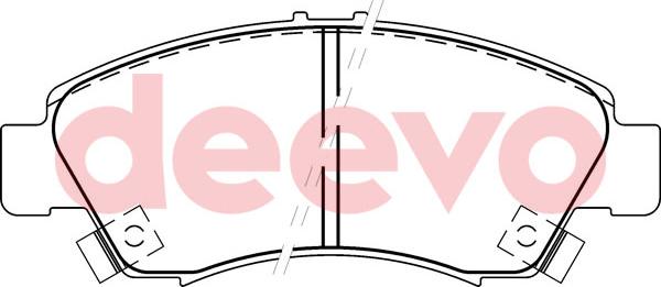 DEEVO BP53000 - Комплект спирачно феродо, дискови спирачки vvparts.bg