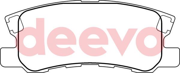DEEVO BP53760 - Комплект спирачно феродо, дискови спирачки vvparts.bg