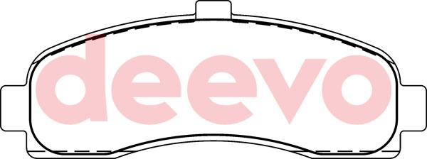 DEEVO BP52480 - Комплект спирачно феродо, дискови спирачки vvparts.bg
