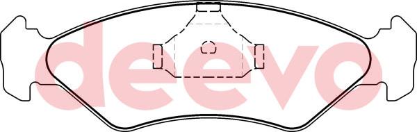 DEEVO BP52160 - Комплект спирачно феродо, дискови спирачки vvparts.bg