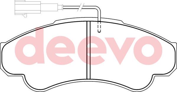 DEEVO BP52100 - Комплект спирачно феродо, дискови спирачки vvparts.bg