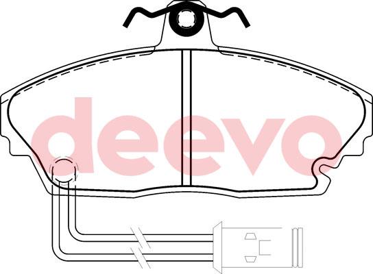 DEEVO BP57540 - Комплект спирачно феродо, дискови спирачки vvparts.bg