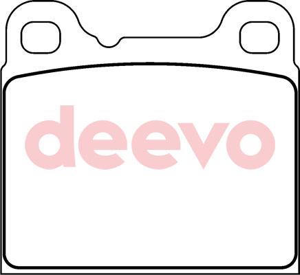 DEEVO BP57500 - Комплект спирачно феродо, дискови спирачки vvparts.bg