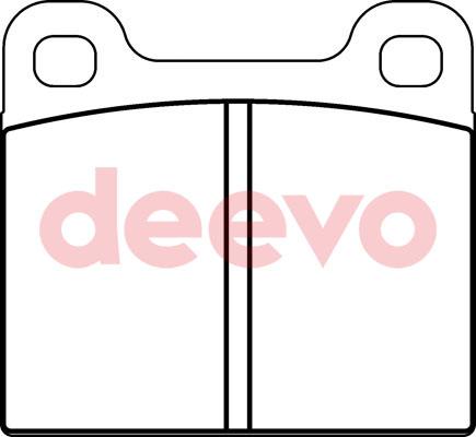 DEEVO BP57520 - Комплект спирачно феродо, дискови спирачки vvparts.bg