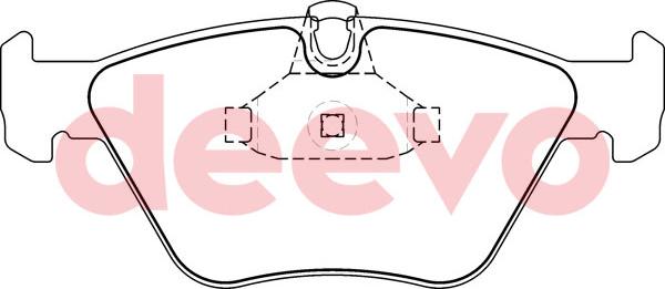 DEEVO BP57140 - Комплект спирачно феродо, дискови спирачки vvparts.bg