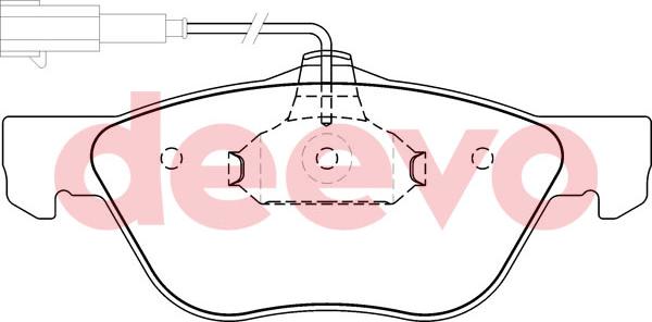 DEEVO BP57200 - Комплект спирачно феродо, дискови спирачки vvparts.bg