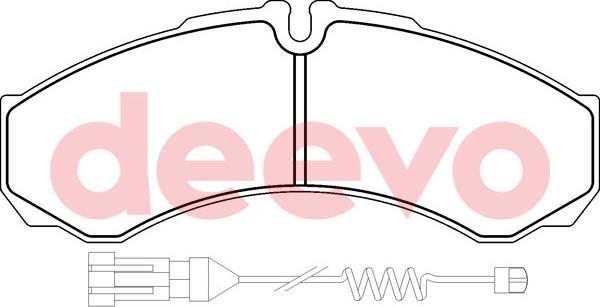 DEEVO BP57280 - Комплект спирачно феродо, дискови спирачки vvparts.bg