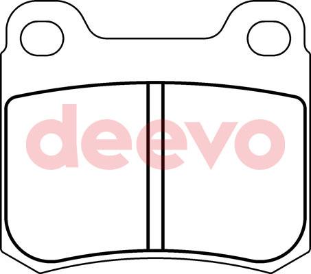 DEEVO BP57740 - Комплект спирачно феродо, дискови спирачки vvparts.bg