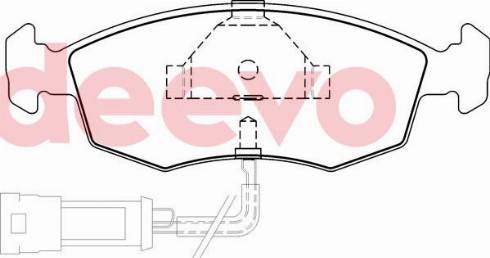 DEEVO BP69460 - Комплект спирачно феродо, дискови спирачки vvparts.bg