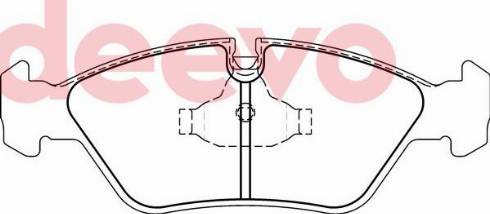 DEEVO BP69060 - Комплект спирачно феродо, дискови спирачки vvparts.bg