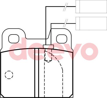 DEEVO BP69840 - Комплект спирачно феродо, дискови спирачки vvparts.bg