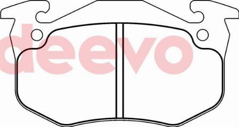 DEEVO BP69260 - Комплект спирачно феродо, дискови спирачки vvparts.bg