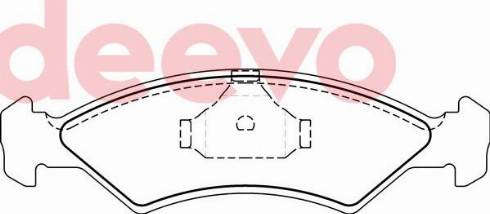 DEEVO BP69220 - Комплект спирачно феродо, дискови спирачки vvparts.bg