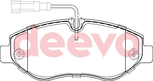 DEEVO BP64020 - Комплект спирачно феродо, дискови спирачки vvparts.bg
