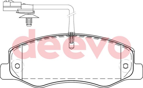 DEEVO BP64160 - Комплект спирачно феродо, дискови спирачки vvparts.bg