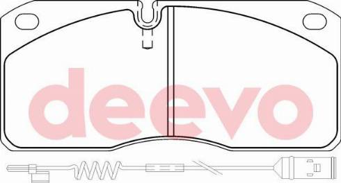 DEEVO BP64800 - Комплект спирачно феродо, дискови спирачки vvparts.bg