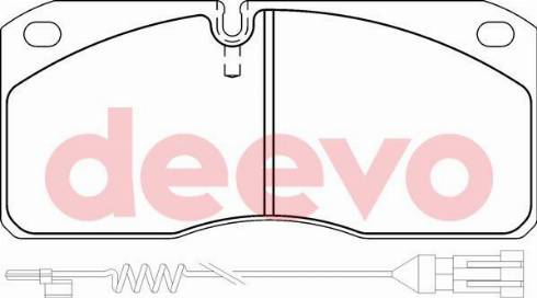 DEEVO BP64820 - Комплект спирачно феродо, дискови спирачки vvparts.bg