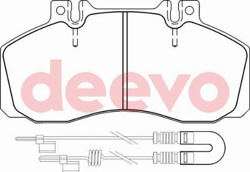 DEEVO BP64300 - Комплект спирачно феродо, дискови спирачки vvparts.bg
